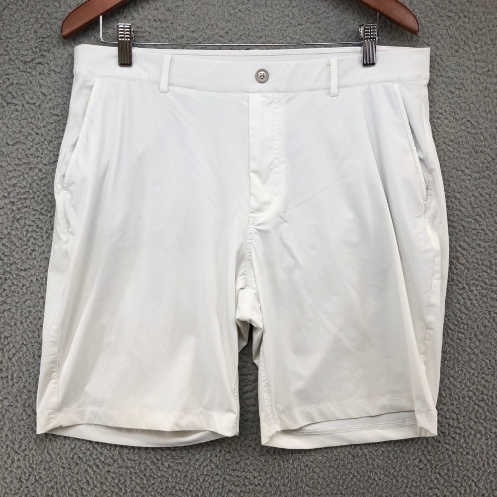 Redvanly Golf Shorts Mens Large White Performance Stretch Athletic Luxury